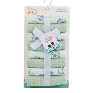 💖5 for $25💖 Disney Baby Washcloths Pack of 8 Cotton Nursery Characters Bath Set